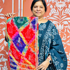 MULTICOLOUR CARNIVAL GEORGETTE SAREE