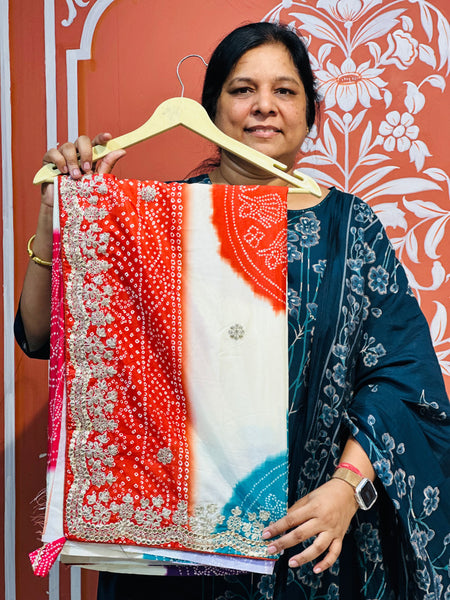 CHINON MANDALA BIG BOOTA SAREE