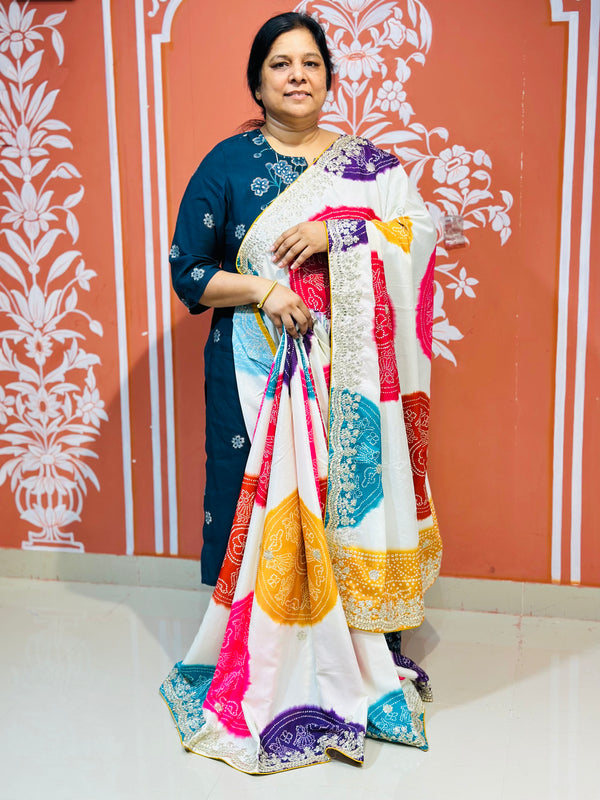 CHINON MANDALA BIG BOOTA SAREE