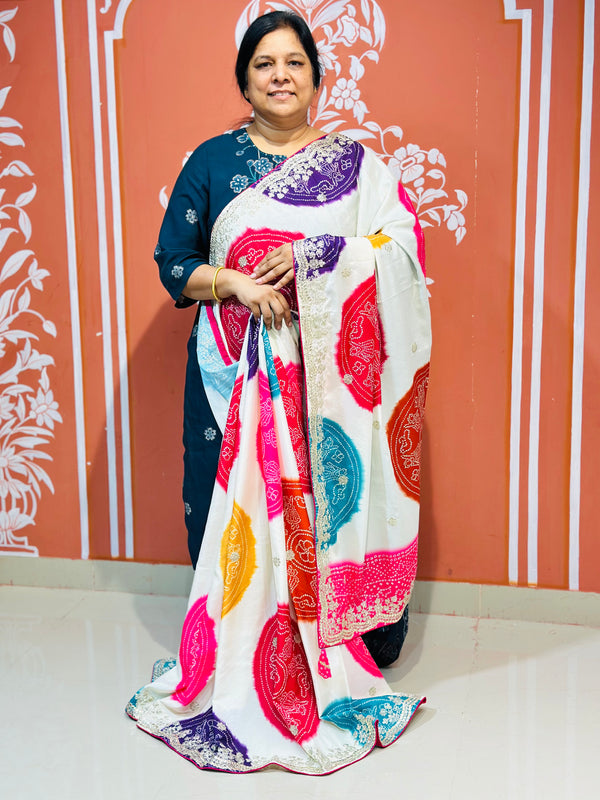 CHINON MANDALA BIG BOOTA SAREE