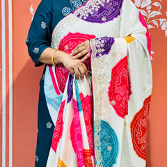 CHINON MANDALA BIG BOOTA SAREE