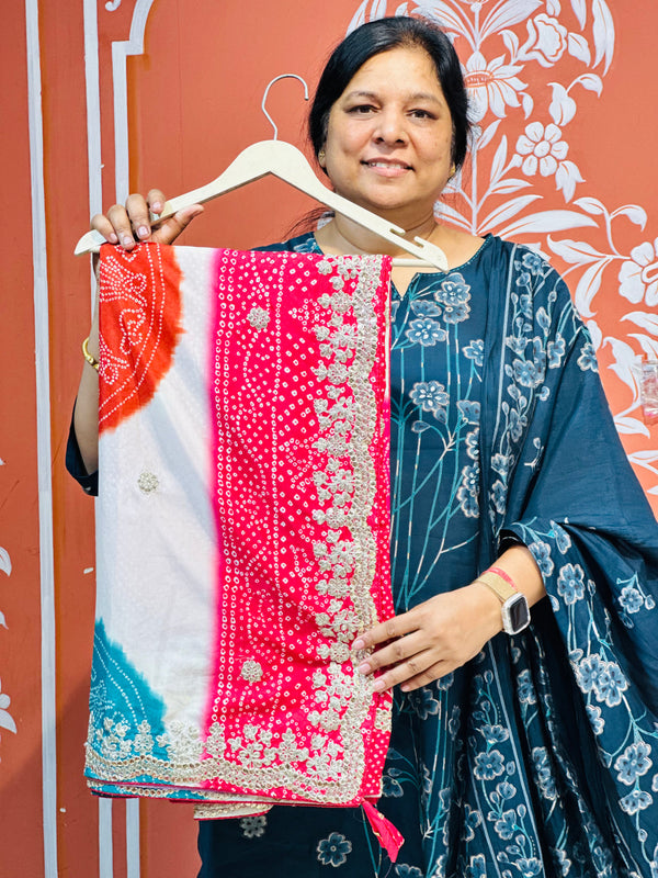 CHINON MANDALA BIG BOOTA SAREE