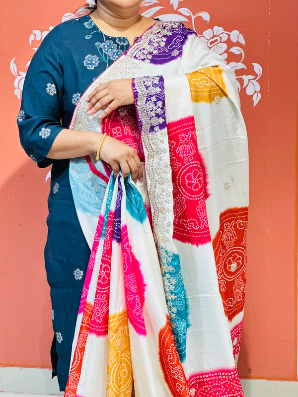 CHINON MANDALA BIG BOOTA SAREE