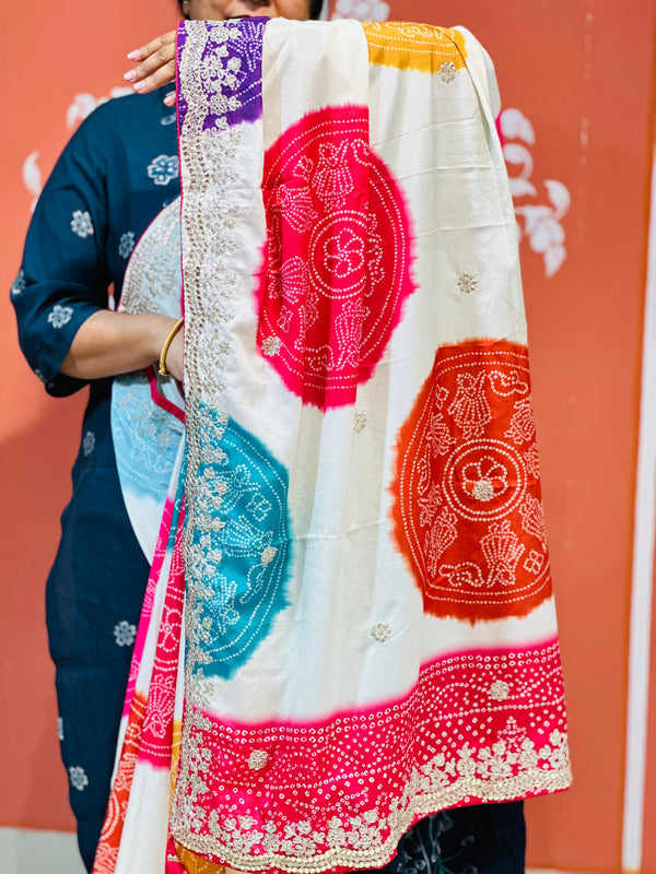 CHINON MANDALA BIG BOOTA SAREE