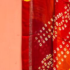 PURE GEORGETTE BHANDEJ SAREE