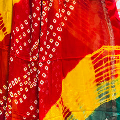 PURE GEORGETTE BHANDEJ SAREE