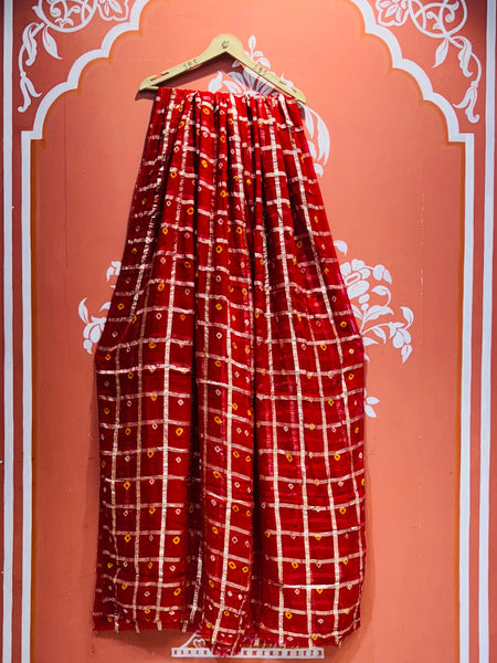 PURE GEORGETTE BHANDEJ GHATCHOLA SAREE