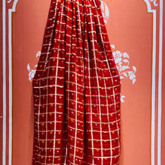 PURE GEORGETTE BHANDEJ GHATCHOLA SAREE