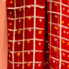 PURE GEORGETTE BHANDEJ GHATCHOLA SAREE