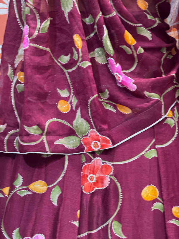 MOSH CRAPE FLORAL LEHENGA