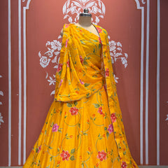 MOSH CRAPE FLORAL LEHENGA