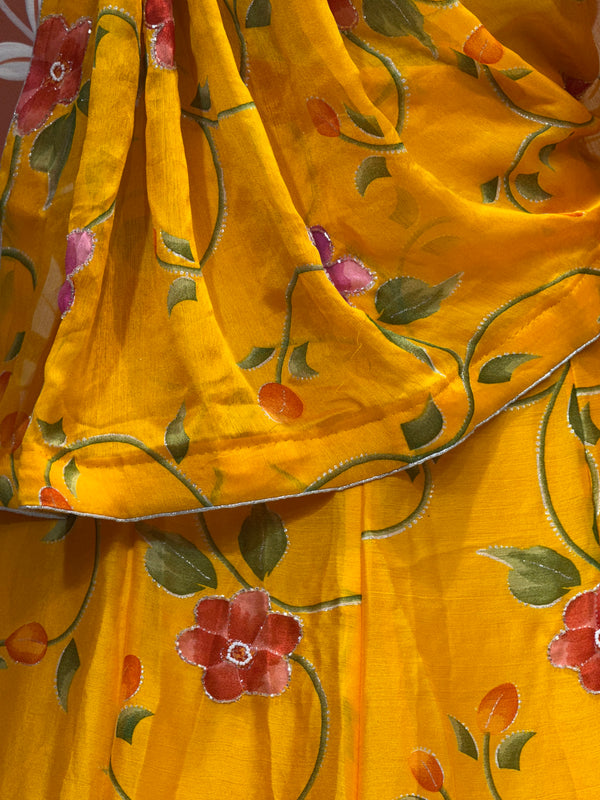 MOSH CRAPE FLORAL LEHENGA