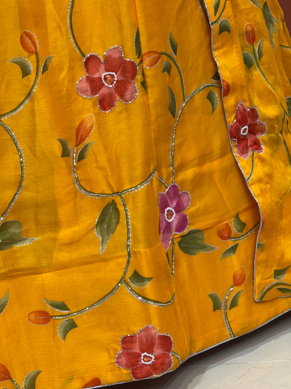 MOSH CRAPE FLORAL LEHENGA