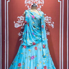 MOSH CRAPE FLORAL LEHENGA