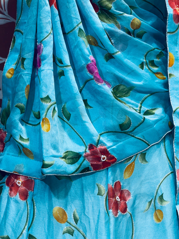 MOSH CRAPE FLORAL LEHENGA