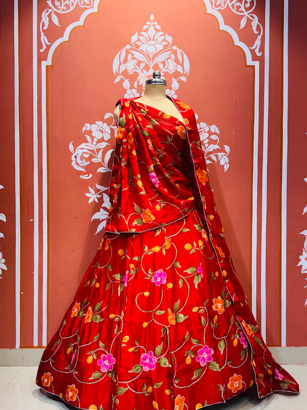 MOSH CRAPE FLORAL LEHENGA