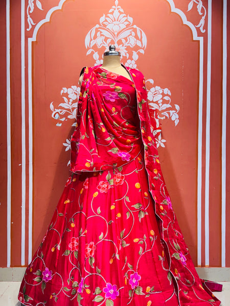 MOSH CRAPE FLORAL LEHENGA