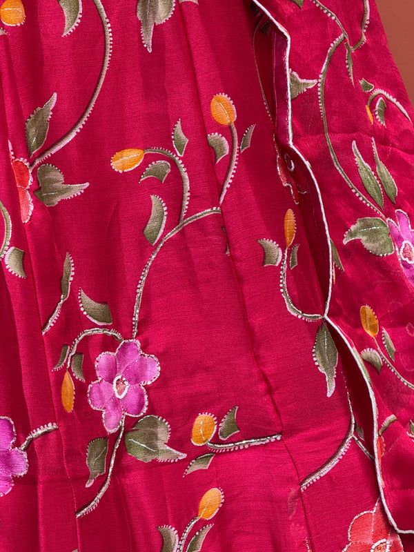MOSH CRAPE FLORAL LEHENGA