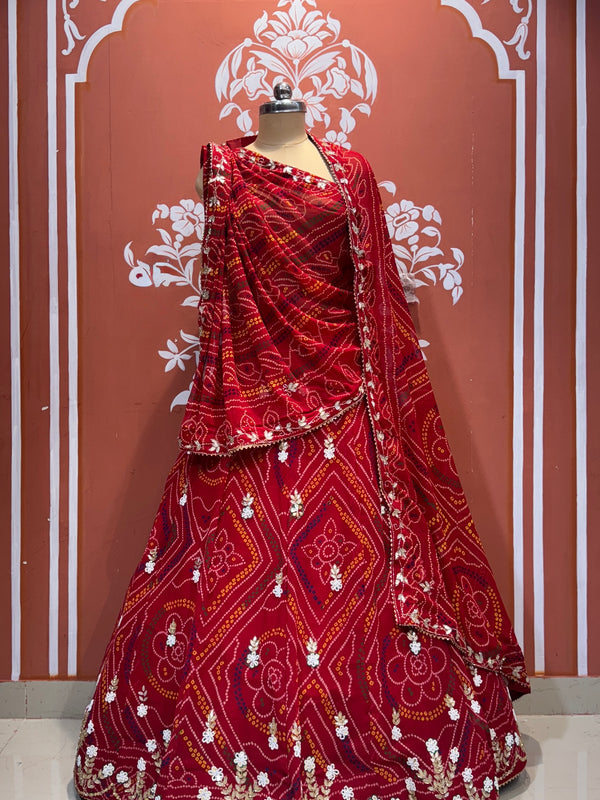 MOSH CRAPE FLORAL LEHENGA