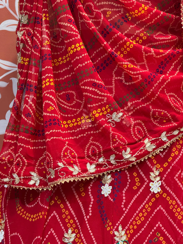 MOSH CRAPE FLORAL LEHENGA