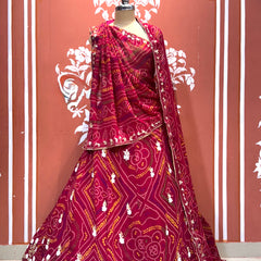 MOSH CRAPE FLORAL LEHENGA