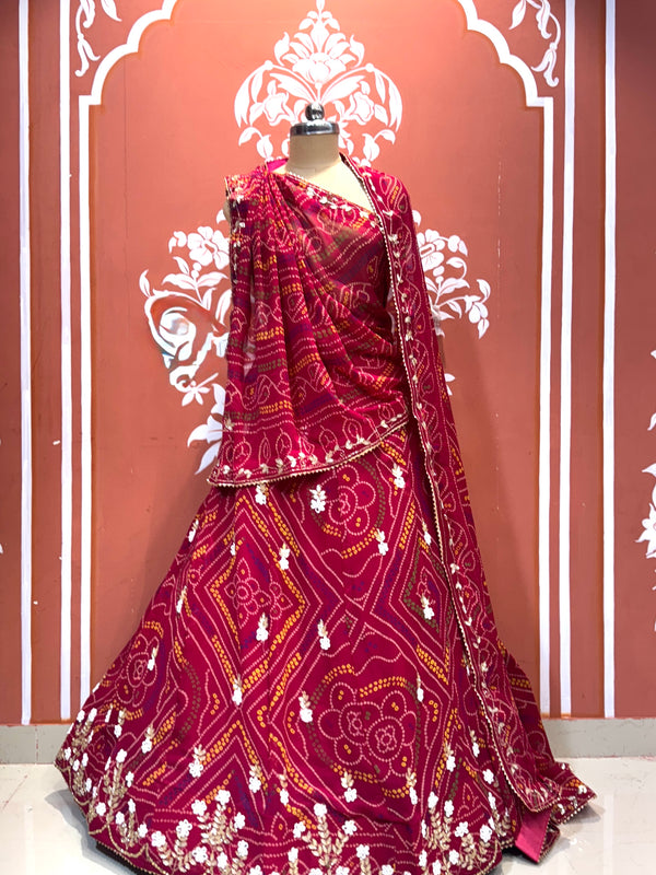 MOSH CRAPE FLORAL LEHENGA