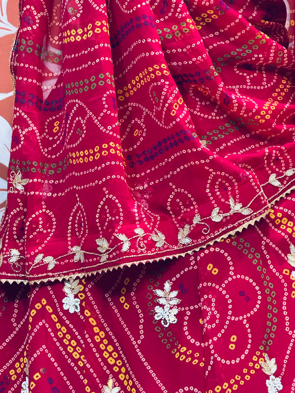 MOSH CRAPE FLORAL LEHENGA