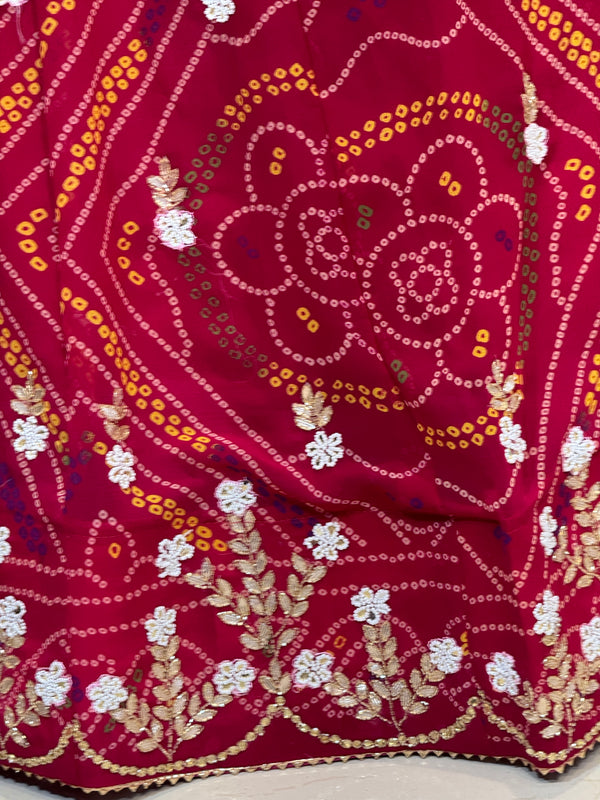 MOSH CRAPE FLORAL LEHENGA