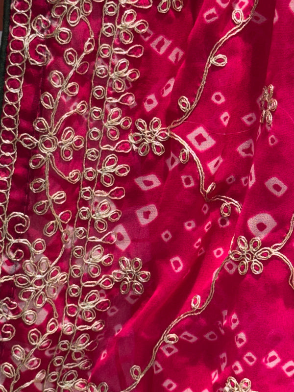 GEORGETTE GOTA PATTI WORK SAREE
