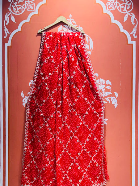 GEORGETTE GOTA PATTI WORK SAREE