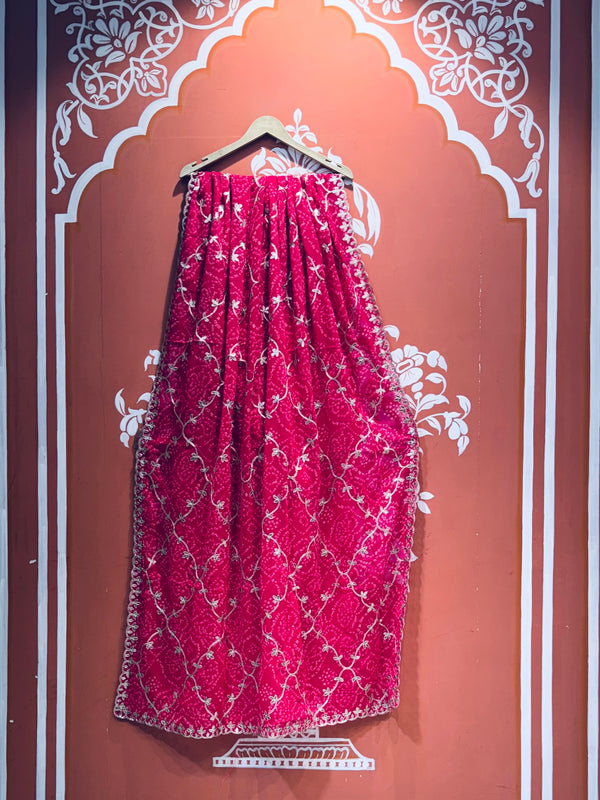 GEORGETTE GOTA PATTI WORK SAREE