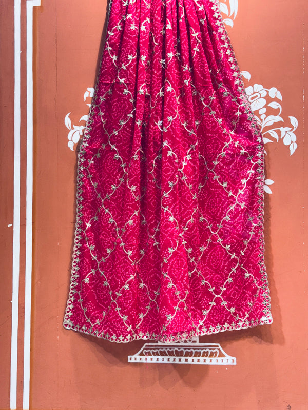GEORGETTE GOTA PATTI WORK SAREE