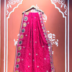 GEORGETTE MANDALA BHANDEJ SAREE