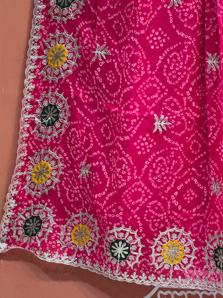 GEORGETTE MANDALA BHANDEJ SAREE