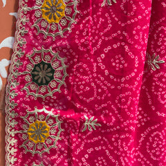 GEORGETTE MANDALA BHANDEJ SAREE
