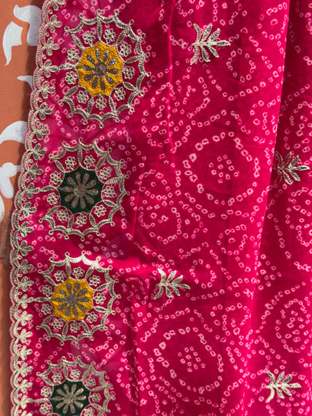 GEORGETTE MANDALA BHANDEJ SAREE