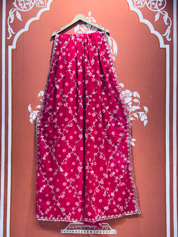 GEORGETTE GOTA PATTI WORK SAREE