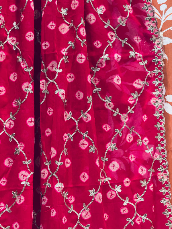 GEORGETTE GOTA PATTI WORK SAREE