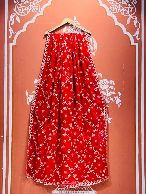 GEORGETTE GOTA PATTI WORK SAREE