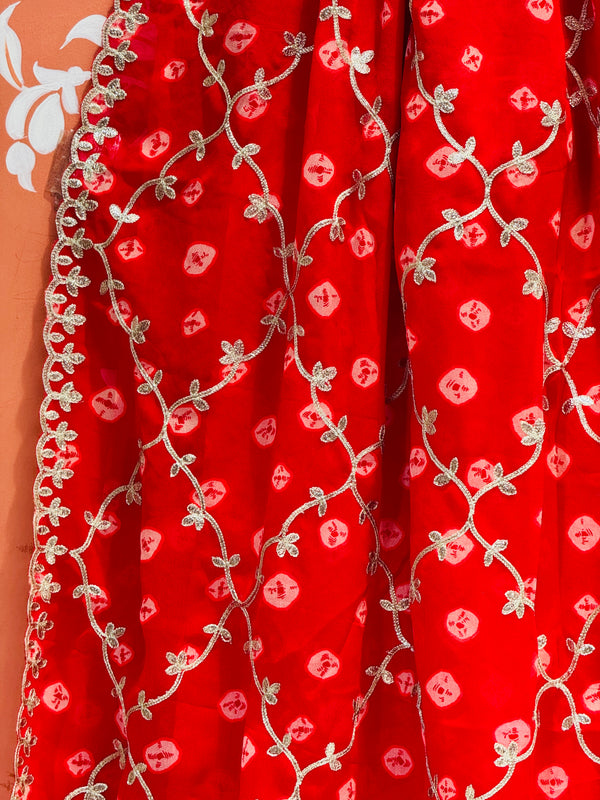 GEORGETTE GOTA PATTI WORK SAREE