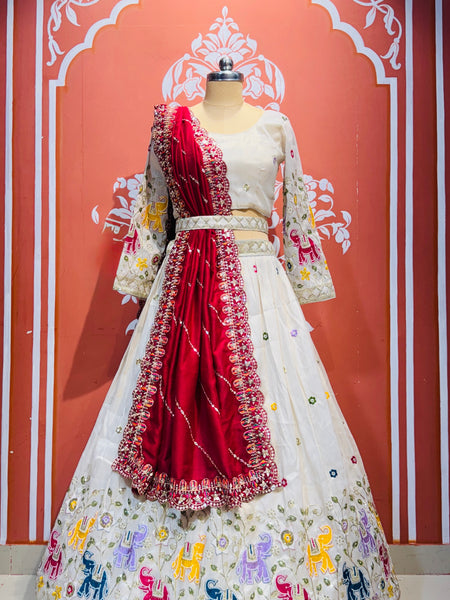 TISSUE ELEPHANTH ROYAL LEHENGA SET