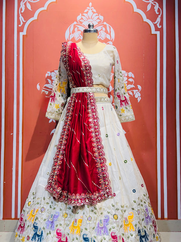 TISSUE ELEPHANTH ROYAL LEHENGA SET
