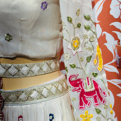 TISSUE ELEPHANTH ROYAL LEHENGA SET