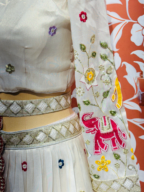 TISSUE ELEPHANTH ROYAL LEHENGA SET