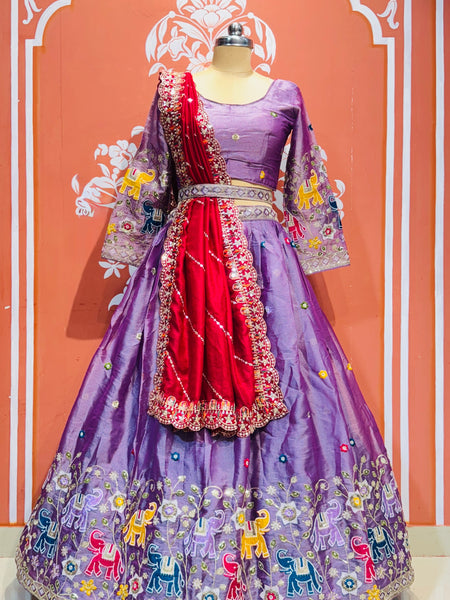 TISSUE ELEPHANTH ROYAL LEHENGA SET