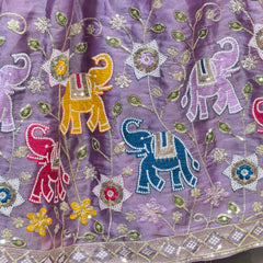 TISSUE ELEPHANTH ROYAL LEHENGA SET