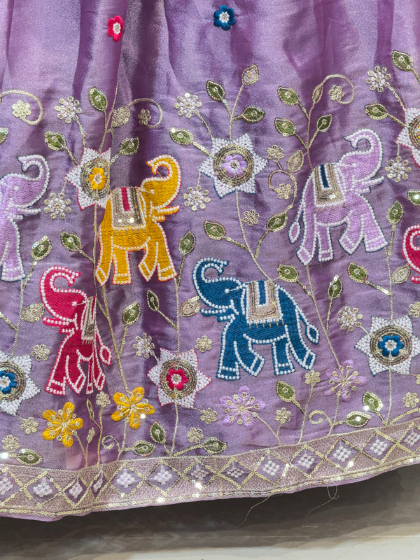 TISSUE ELEPHANTH ROYAL LEHENGA SET