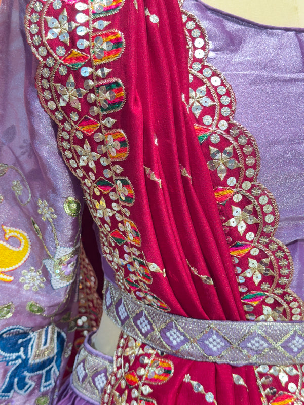 TISSUE ELEPHANTH ROYAL LEHENGA SET