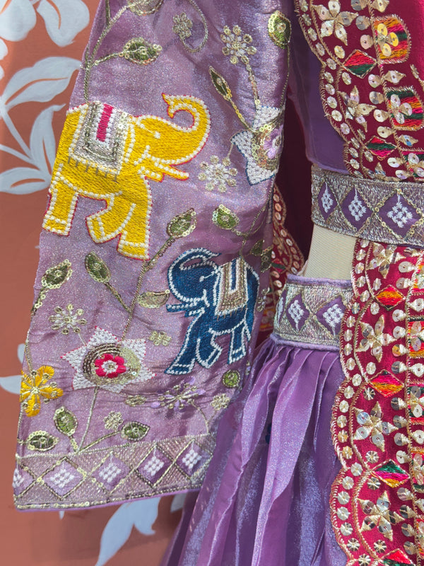TISSUE ELEPHANTH ROYAL LEHENGA SET