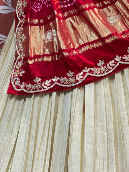 PURE TISSUE LEHENGA WITH PURE GAZI DUPATTA